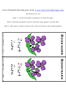 Flowers Bookmark Template