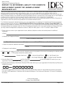 Form Ui-1 Dom - Report To Determine Liability For Domestic Employment Under The Unemployment Insurance Act - 2013