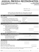 Annual Payroll Reconciliation Sheet