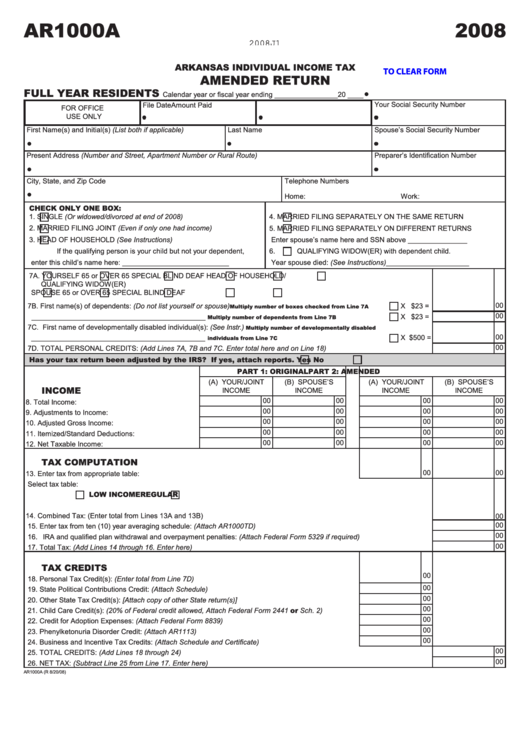 Ar State Tax Forms Printable Printable Forms Free Online 3433