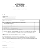Occupational Tax Form - Revenue Department - Bessemer - Alaska
