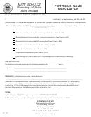 Form 635_9999 - Fictitious Name Resolution - 2010