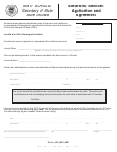 Form 635_0092 - Electronic Services Application And Agreement - 2011