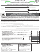 Form Ct-1040 Ext - Application For Extension Of Time To File Connecticut Income Tax Return For Individuals - 2010