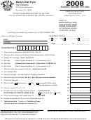Scranton Earned Income Tax Return Form - Income Tax Division - 2008 Printable pdf