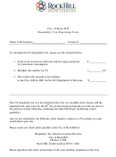 Hospitality Tax Reporting Form - City Of Rock Hill