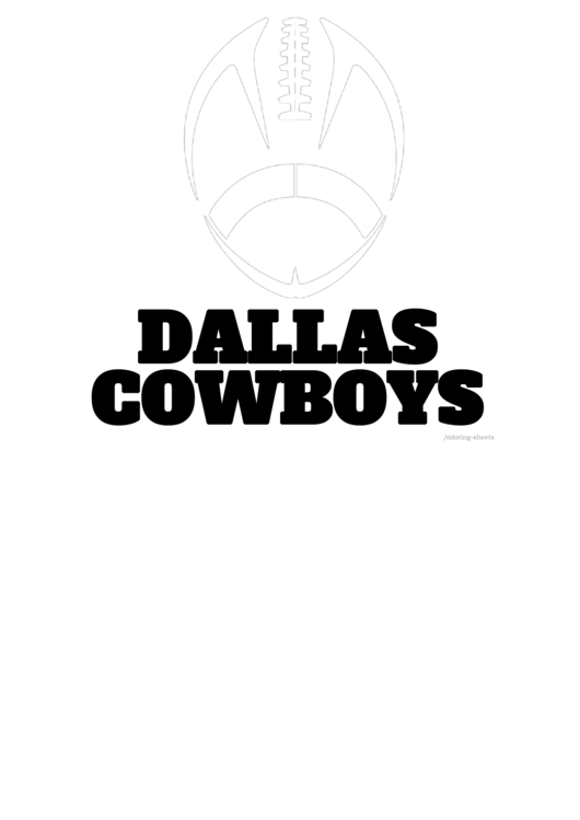 Dallas Cowboys Coloring Sheet Printable pdf