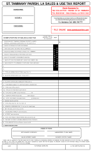St.tammany Parish, La Sales & Use Tax Report Form - State Of Louisiana