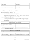 Form Efo00023 - Application For Property Tax Deferral - 2011