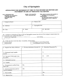 Application For Extension Of Time To File Income Tax Return Form