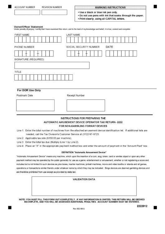 Owner/officer Statement Form Printable pdf