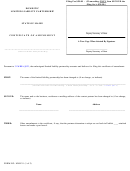 Form Mllp-9 - Certificate Of Amendment