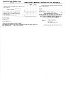Form Rgt-102 - Employer's Monthly Return Of Tax Withheld - Village Of Rio Grande
