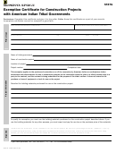 Form St8tg - Exemption Certificate For Construction Projects With American Indian Tribal Governments