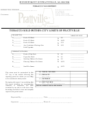 Tobacco Tax Report - Municipality Of Prattville, Alabama