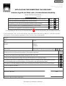 Form Dr-501dv - Application For Homestead Tax Discount - Veterans Age 65 And Older With A Combat-related Disability