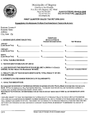 Sales Tax Return Sheet - Quarterly - 2010 Printable pdf