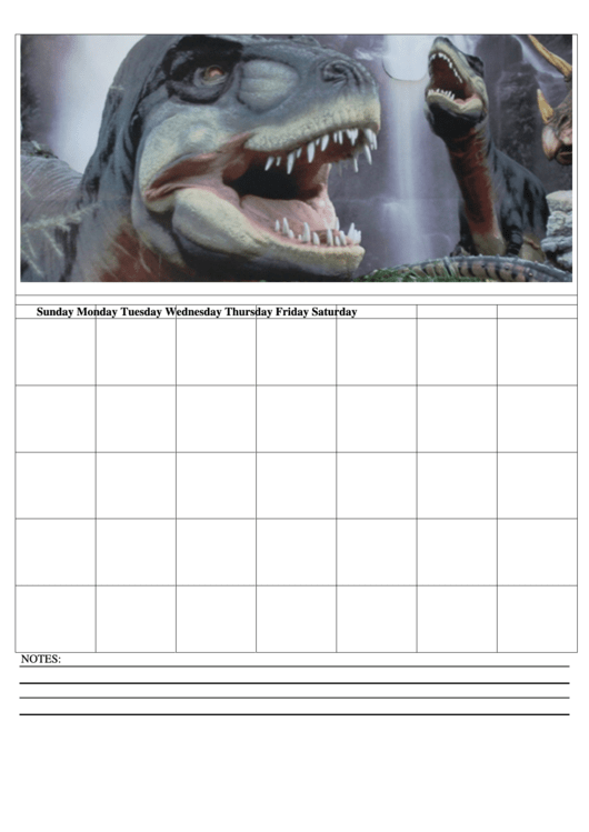 Dinosaur Weekly Planner Template Printable pdf