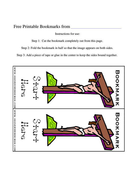 Crucifix Bookmark Template Printable pdf