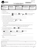 Form Cr-t - Tax Certificate Request