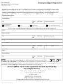Form Erd-12192-e - Employment Agent Registration