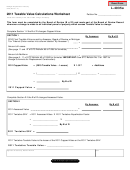 Form L-4035a - 2011 Taxable Value Calculations Worksheet