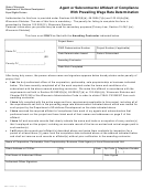 Form Erd-10584 - Agent Or Subcontractor Affidavit Of Compliance With Prevailing Wage Determination