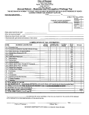 Annual Return Form - Business And Occupation Privilege Tax Printable pdf