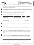Form Rr 53-08 - For-profit Corporation Certificate Of Reinstatement - 2010