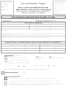 Real Estate Exemption Or Deferral And Personal Property Tax Relief Form - 2004