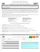 Form 20e - Business Income Tax Extension Request - 2007