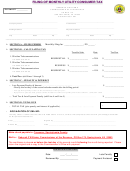 Filing Of Monthly Utility Consumer Tax Form - County Of Spotsylvania Commissioner Of The Revenue