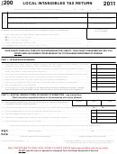 Form 200 - Local Intangibles Tax Return - 2011