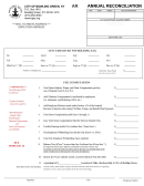 Annual Reconciliation Form - City Of Bowling Green, Kentucky