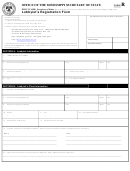 Form R - Lobbyist's Registration Form - Office Of The Mississippi Secretary Of State