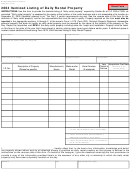 Form 3595 - Itemized Listing Of Daily Rental Property - 2004