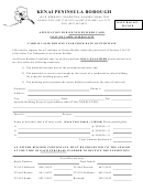 Application For Owner Builder Card Form