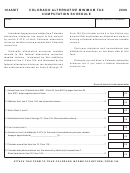Form 104amt - Colorado Alternative Minimum Tax Computation Schedule - 2008
