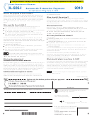 Form Il-505-l - Automatic Extension Payment - 2010