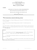 Form Char026 - Summary Of Financial Filing Requirements - Office Of The Attorney General Charities Bureau
