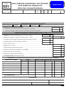 Form 531 - Oregon Quarterly Tax Return For Tobaccp Products - 2004