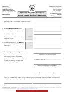 Form Una-1 - Statement Of Agent Of Process For Unincorporated Non-profit Association - 2007
