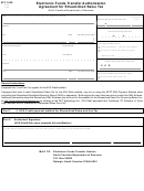 Form Eft-100s - Electronic Funds Transfer Authorization Agreement For Streamlined Sales Tax