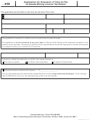 Form 668 - Application For Extension Of Time To File An Alaska Mining License Tax Return