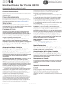 Instructions For Form 8910 - Alternative Motor Vehicle Credit - 2014 Printable pdf