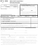 Form Wt-4 - Employee's Quarterly Non-withholding - 2004