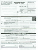 Income Tax Return Form - City Of Marietta - 2008