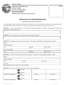 Form 08-400 - Articles Of Incorporation Domestic Business Corporation