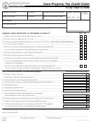 Form 54-001 - Iowa Property Tax Credit Claim - 2004 Printable pdf