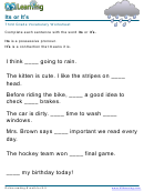 Its Or It's - Third Grade Vocabulary Worksheet